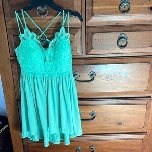 Zenana Mint Green Dress NWOT Size Large But Small See Measurements